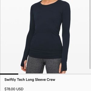 Lululemon swiftly tech long sleeve crew